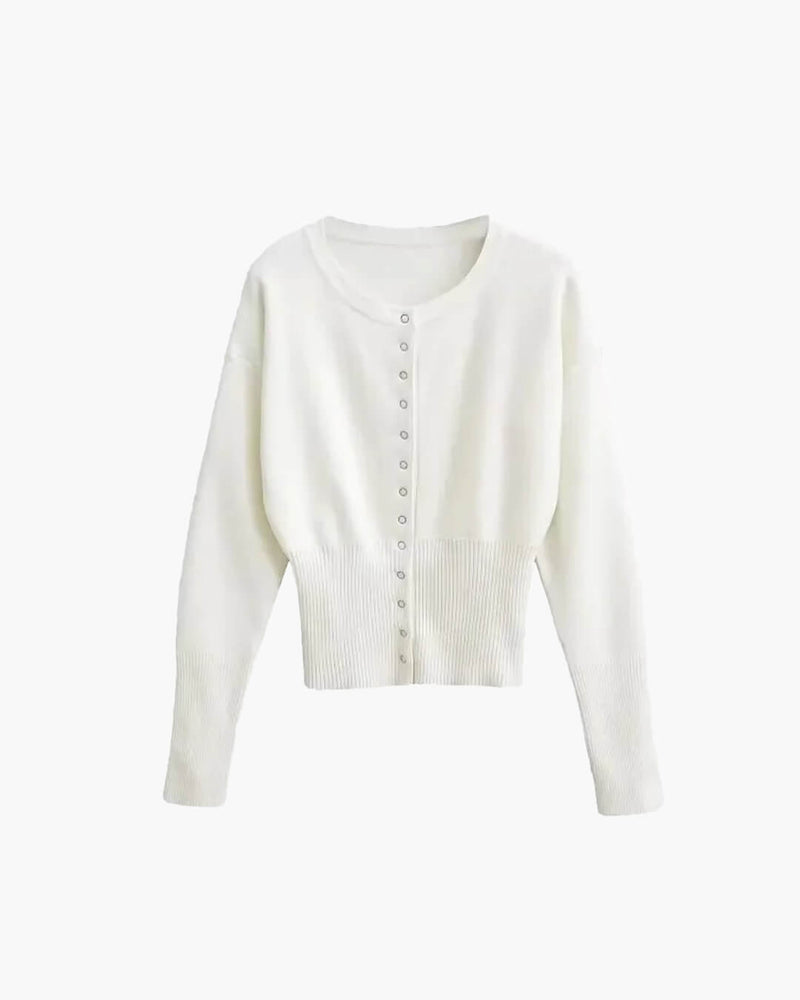ZEYA - Alicia Cardigan Sweater with Round Neck