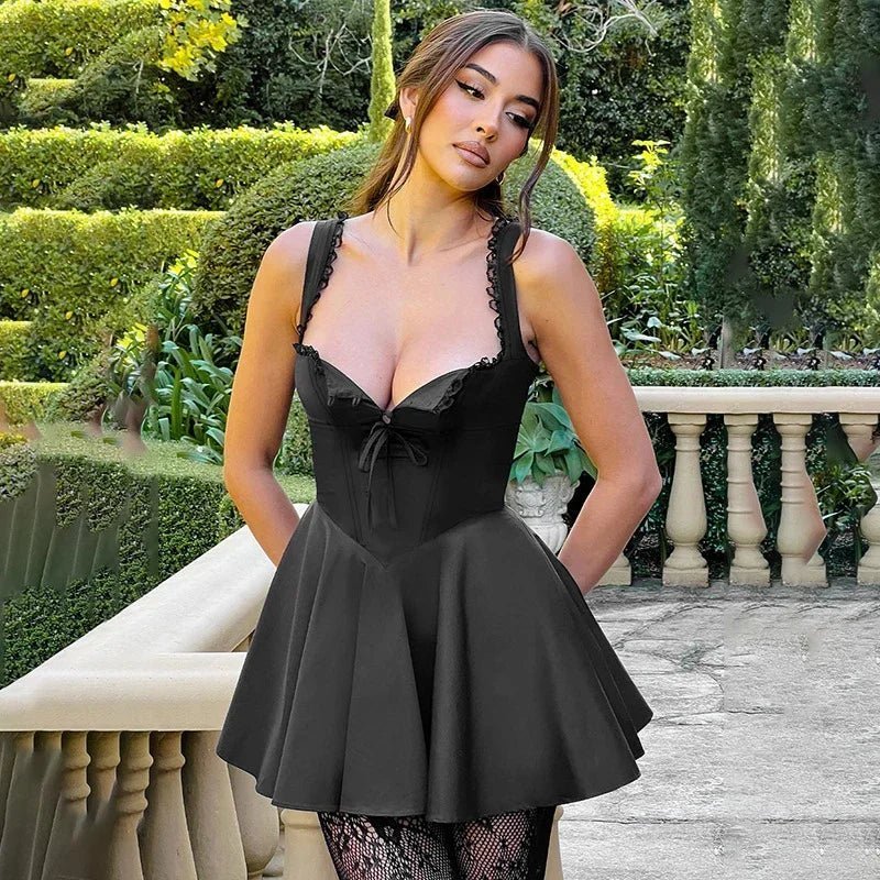 ZEYA - Amanda Retro Plunge Mini Dress