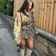 Anastasia Belted Windbreaker Jacket
