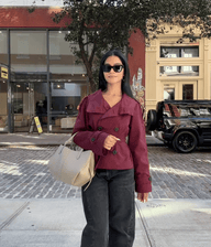 Anna kort trenchcoat med bælte
