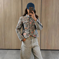 Anne Vintage Jacquard Kort Jakke
