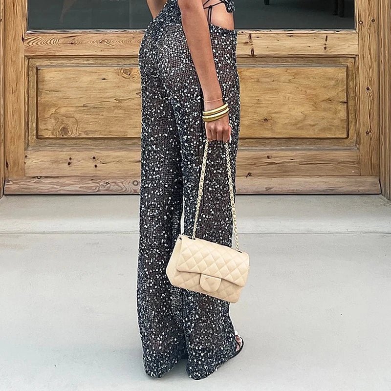 ZEYA - Anya Sequin Straight Leg Pants