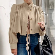 Avery Plisseret Cropped Jakke