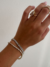 Louisa Baguette Zirkonia Tennis Armbånd