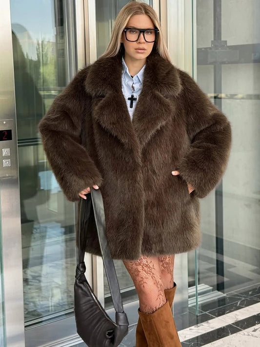 ZEYA - Beatrix Oversized Faux Fur Coat
