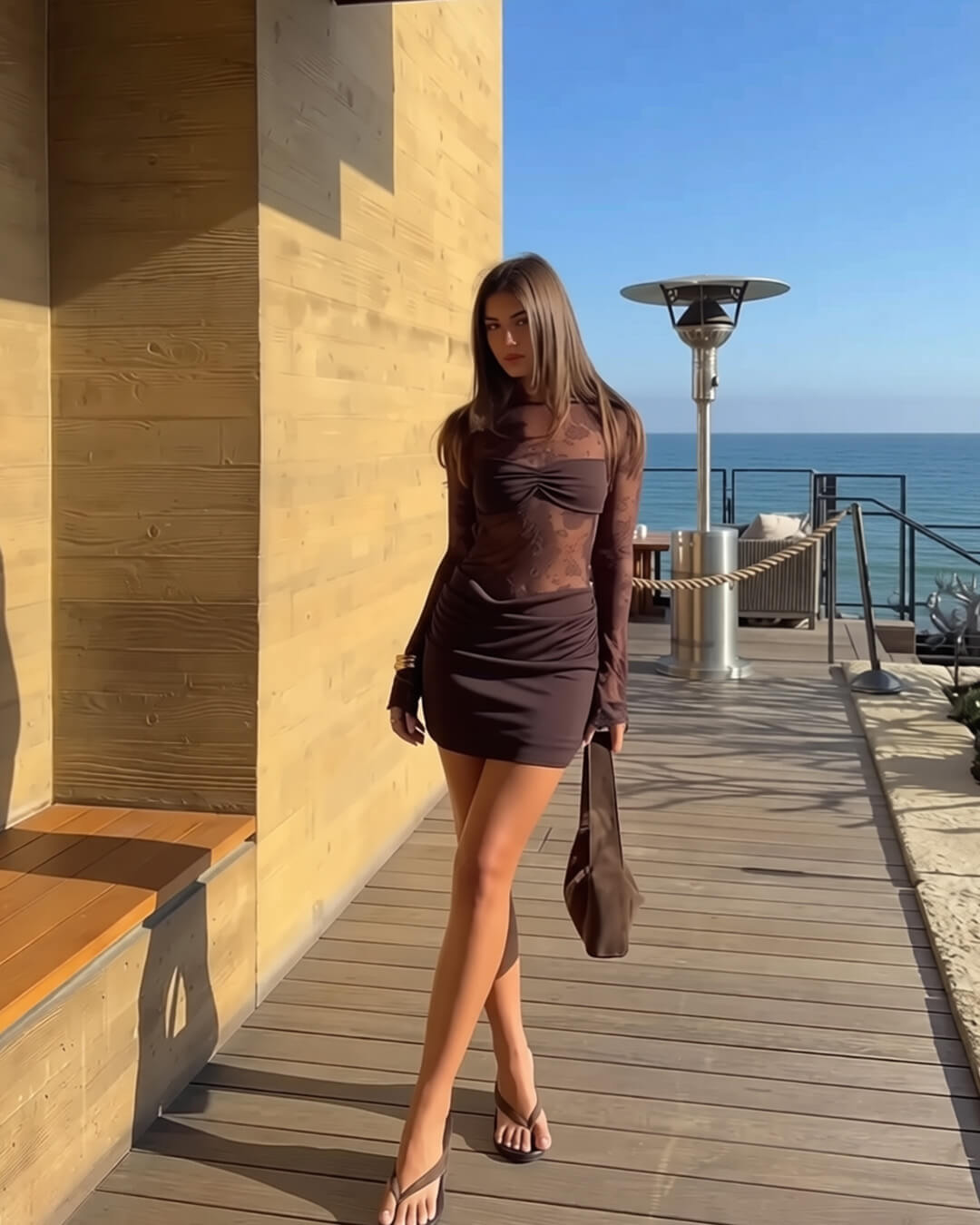 ZEYA - Bianca Backless Lace Mini Dress
