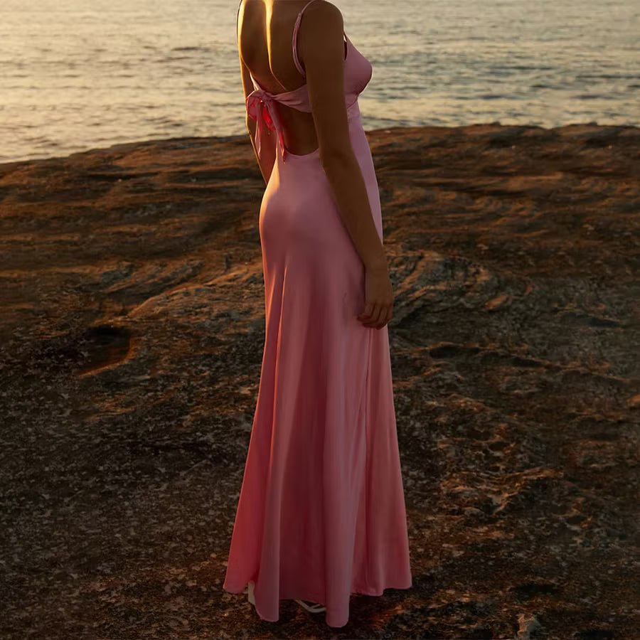 ZEYA - Bianca Cutout Silky Cami Maxi Dress