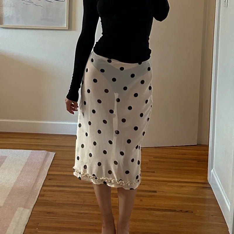ZEYA - Bianca Sheer Mesh Midi Skirt