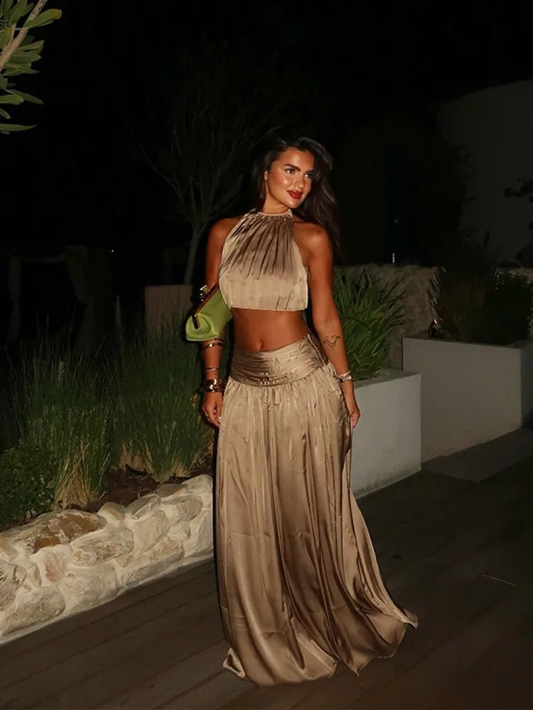 ZEYA - Briar Halter Backless Two-Piece Set