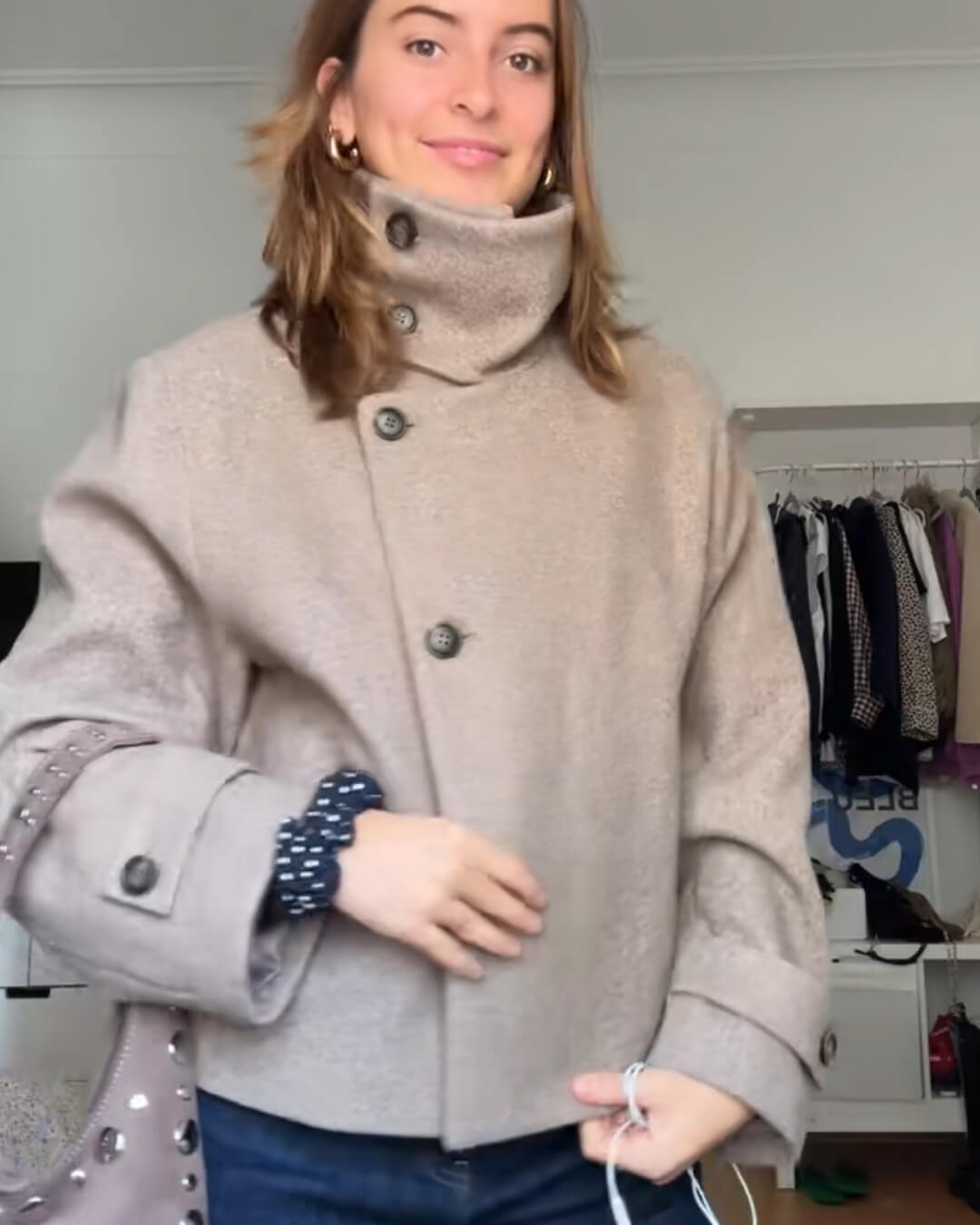 ZEYA - Cardi Jacket with Stand Collar