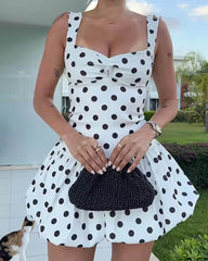 Cassy prikket ballon mini kjole