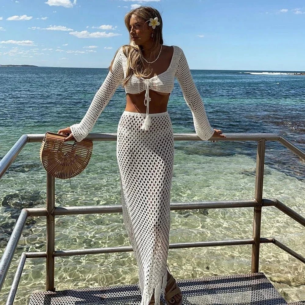 ZEYA - Celeste Crochet Cover Up Skirt Set