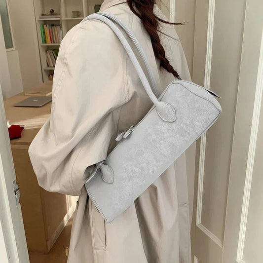 ZEYA - Celeste Suede Baguette Bag