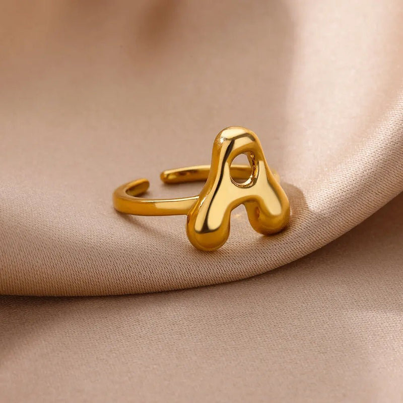 ZEYA - Cindella Adjustable Bubble Initial Ring