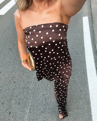 Claudia Satin Bandeau Sæt