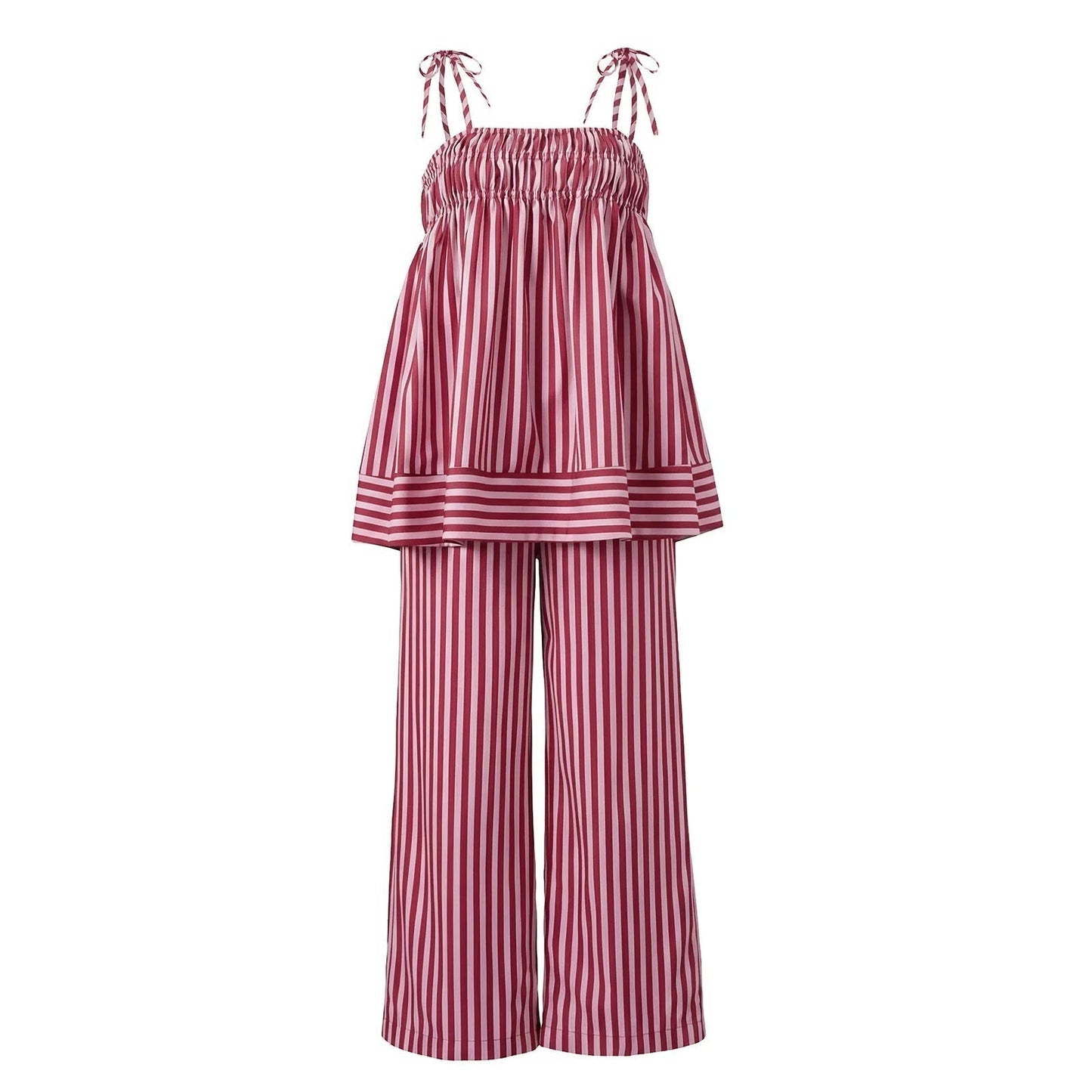 ZEYA - Claudia Striped Silk Pajama Set