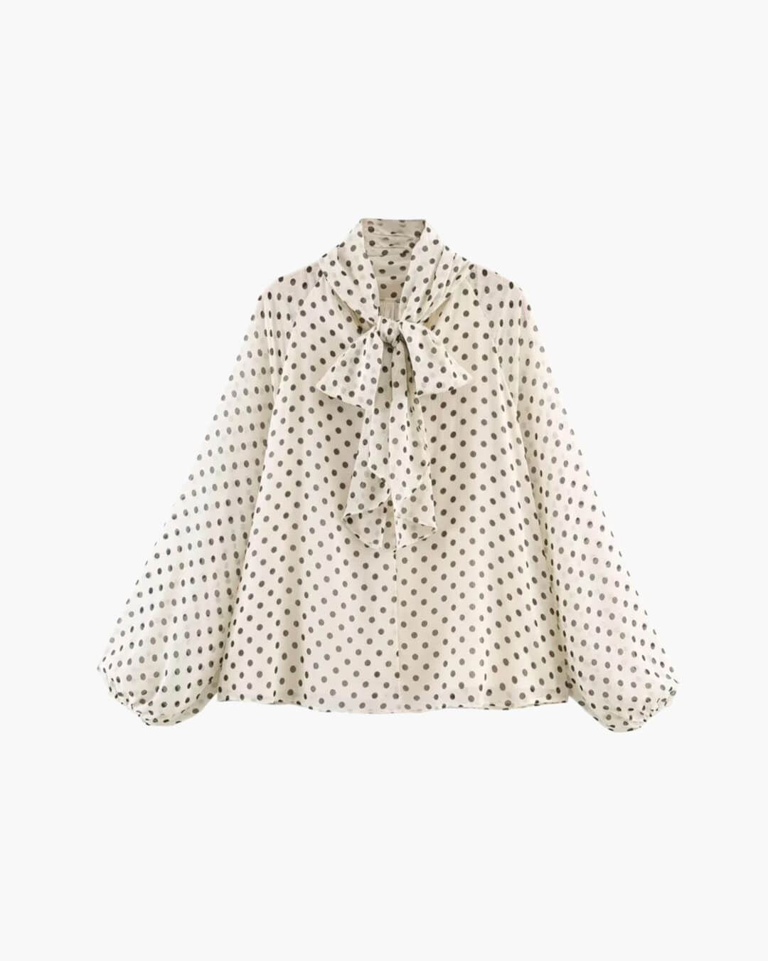 ZEYA - Cleo High Collar Polka Dot Blouse
