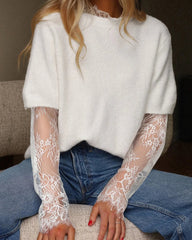 Colbie Sweater med Blondeærmer
