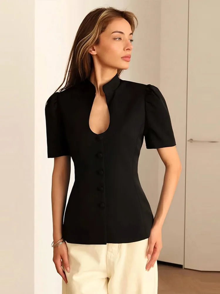 ZEYA - Cosima Stand Collar Top