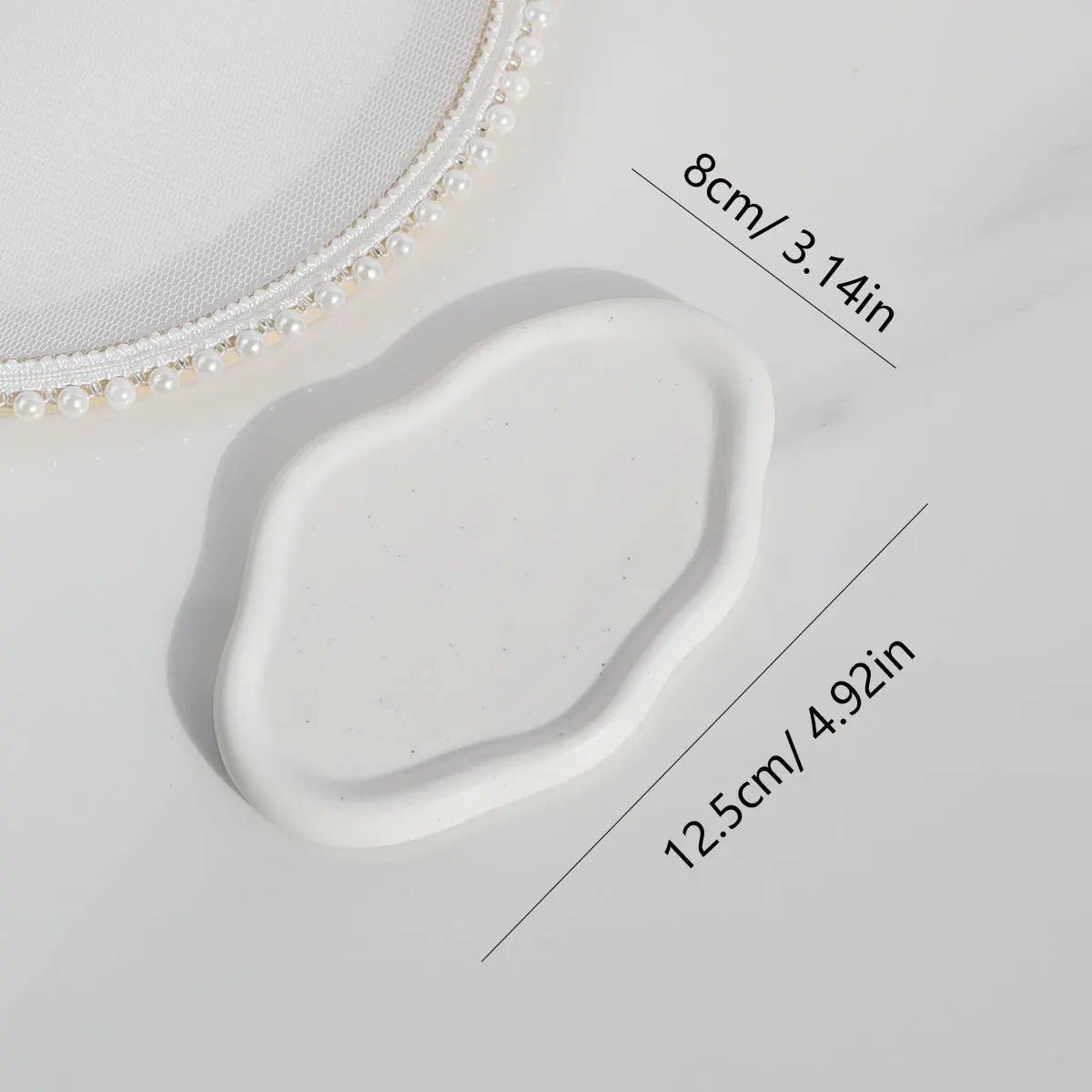 ZEYA - Cristine Irregular Ceramic Jewelry Tray for Display & Jewelry Storage