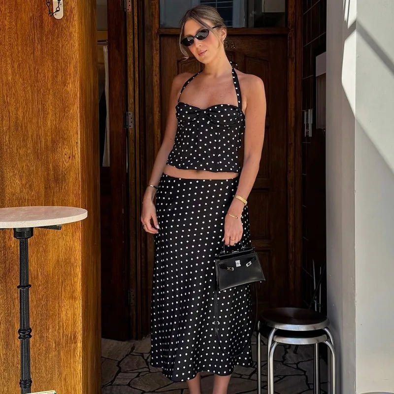 ZEYA - Elena Polka Dot Two-Piece Maxi Set