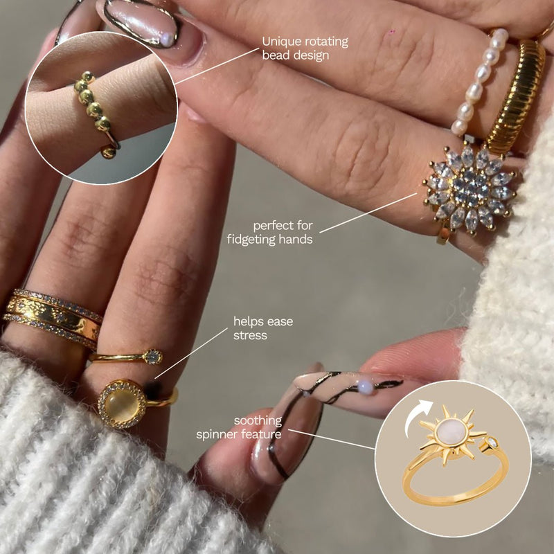 ZEYA - Eliz Anxiety Spinner Ring Set