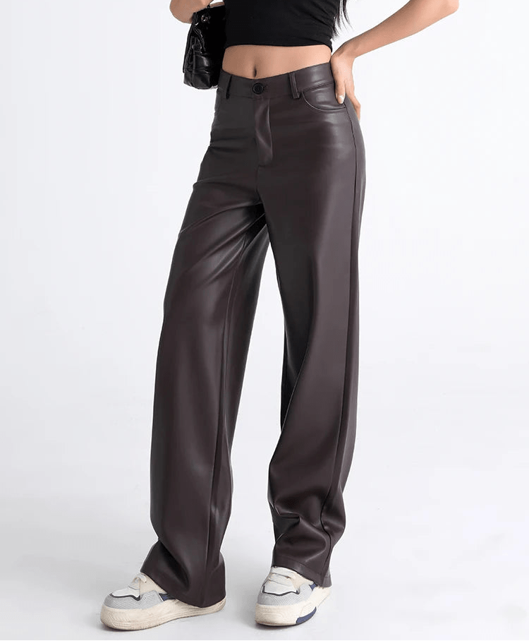 ZEYA - Estella High Waisted Leather Pants