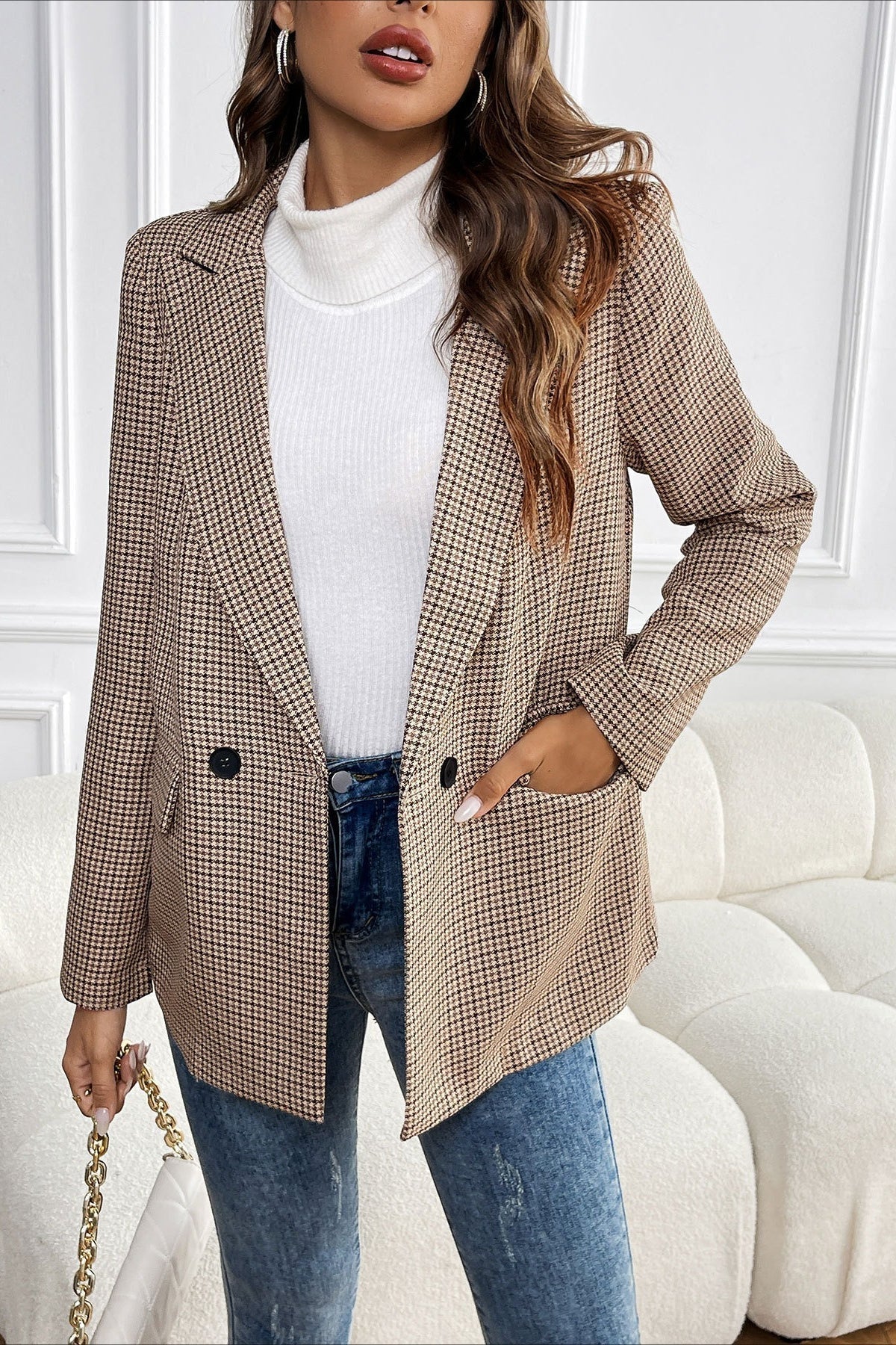 ZEYA - Esther Houndstooth Blazer