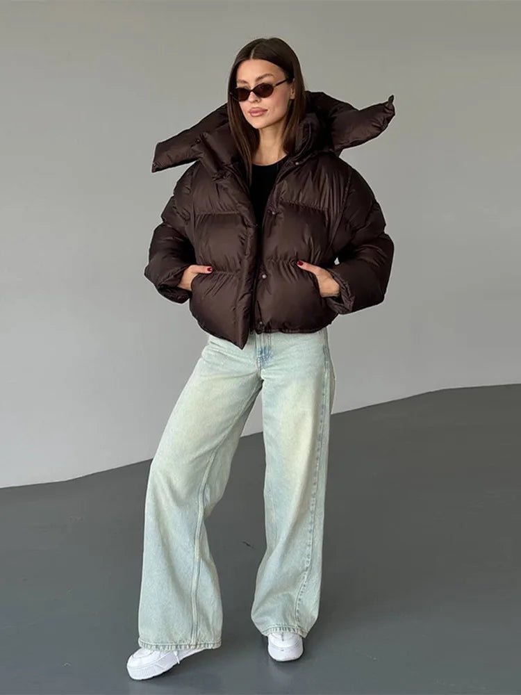 ZEYA - Evelyn Hooded Cropped Puffer Jacket