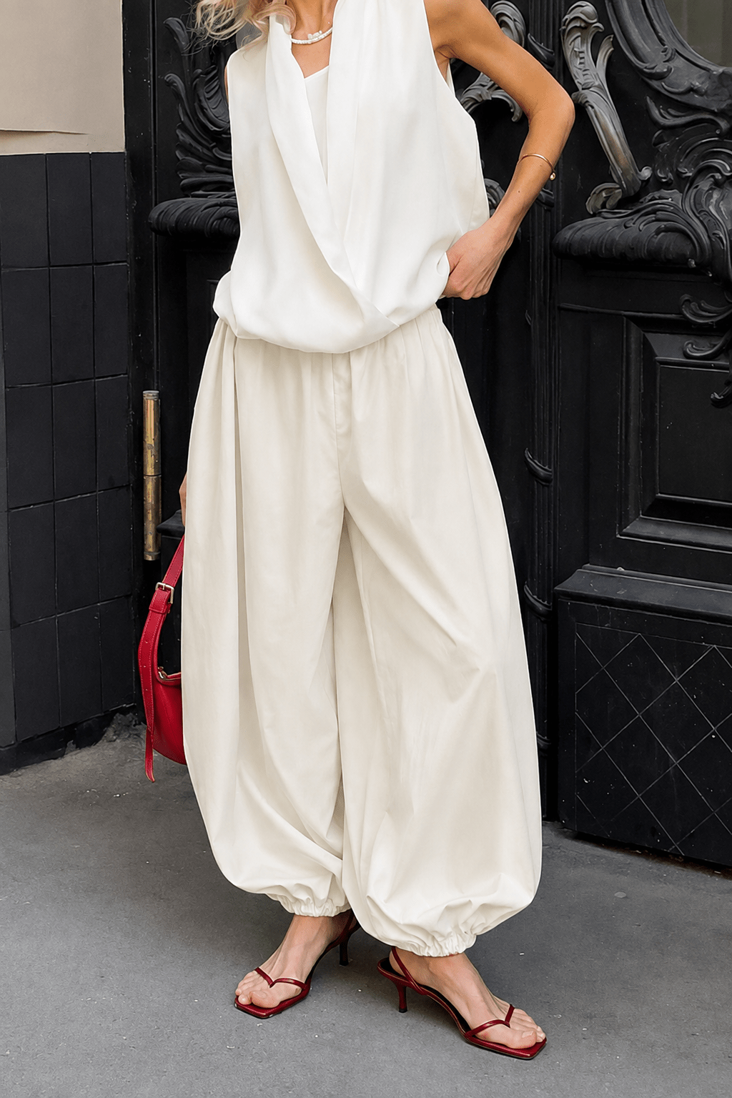 ZEYA - Fenella Elastic Waist Baggy Pants