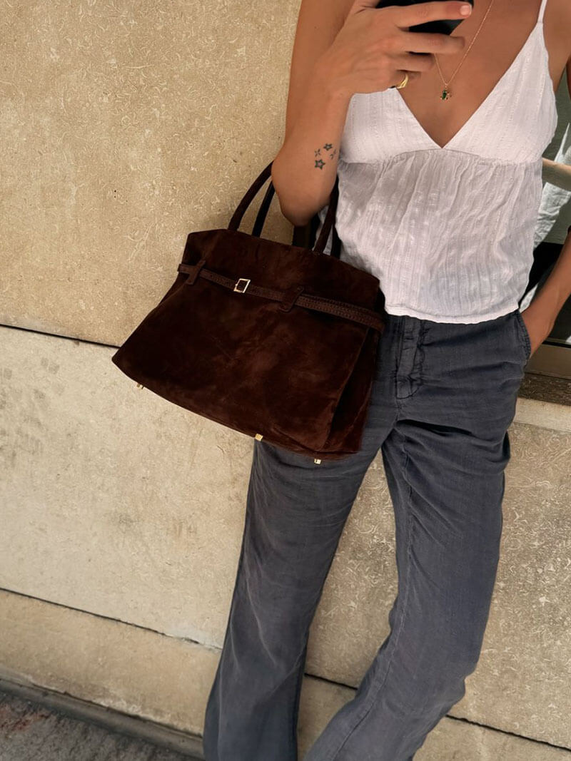 ZEYA - Fiona Suede Crossbody Bag
