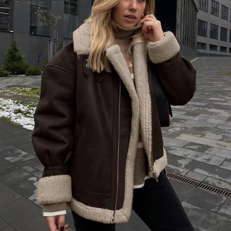 ZEYA - Gina Suede Faux Leather Jacket