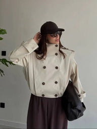 Gloria Plisseret Trenchcoat