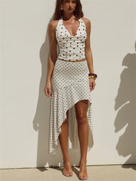 Hadley Polka Dot Halterneck Mini Nederdelsæt