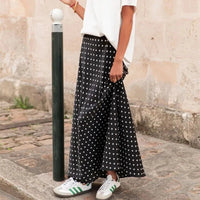 Halia Polka Dot Satin Maxi Nederdel