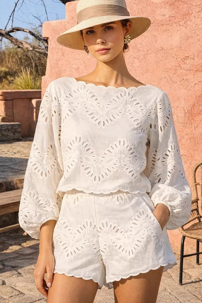 ZEYA - Hanna Broderie Shorts Set