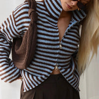 Hanna højhalset zip-up cardigan
