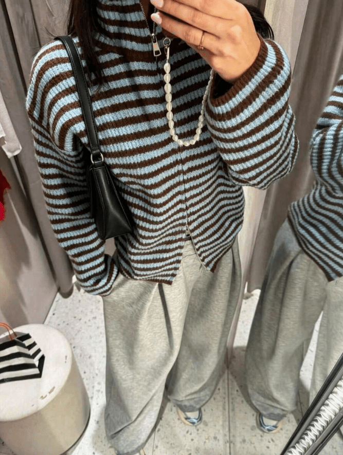 ZEYA - Hanna High Neck Zip-Up Cardigan