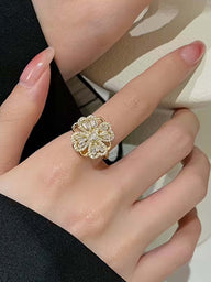 Hazel ring med fidget-spinner kløverblad