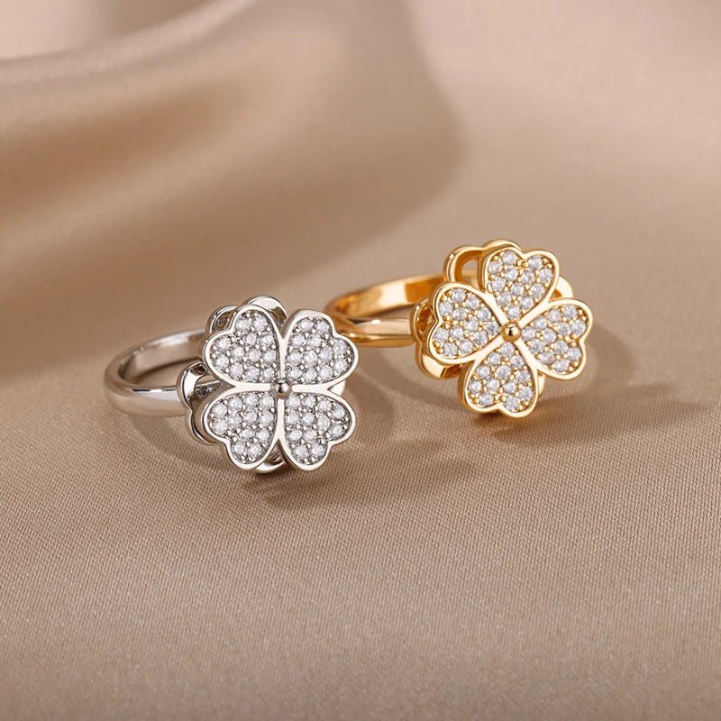 ZEYA - Hazel Clover Leaf Anxiety Ring