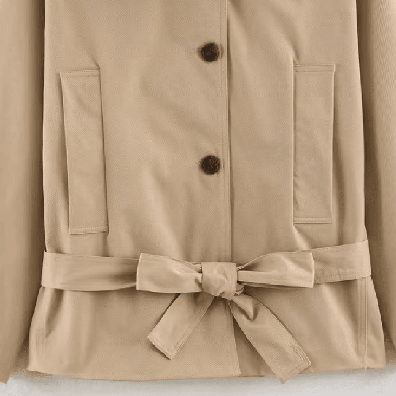 ZEYA - Helena Asymmetric Belted Trench Coat
