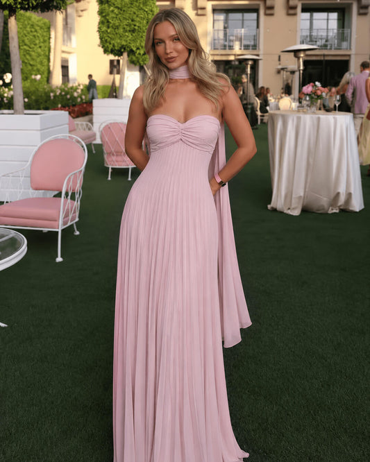 ZEYA - Ilaria Mesh Maxi Dress with Scarf