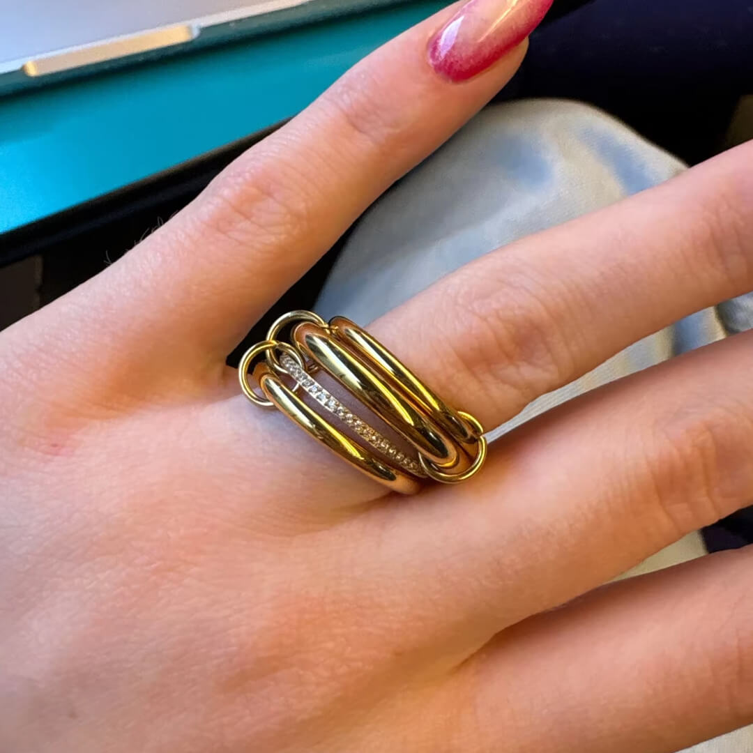 ZEYA - Ivana Minimalist Four Stacked Ring