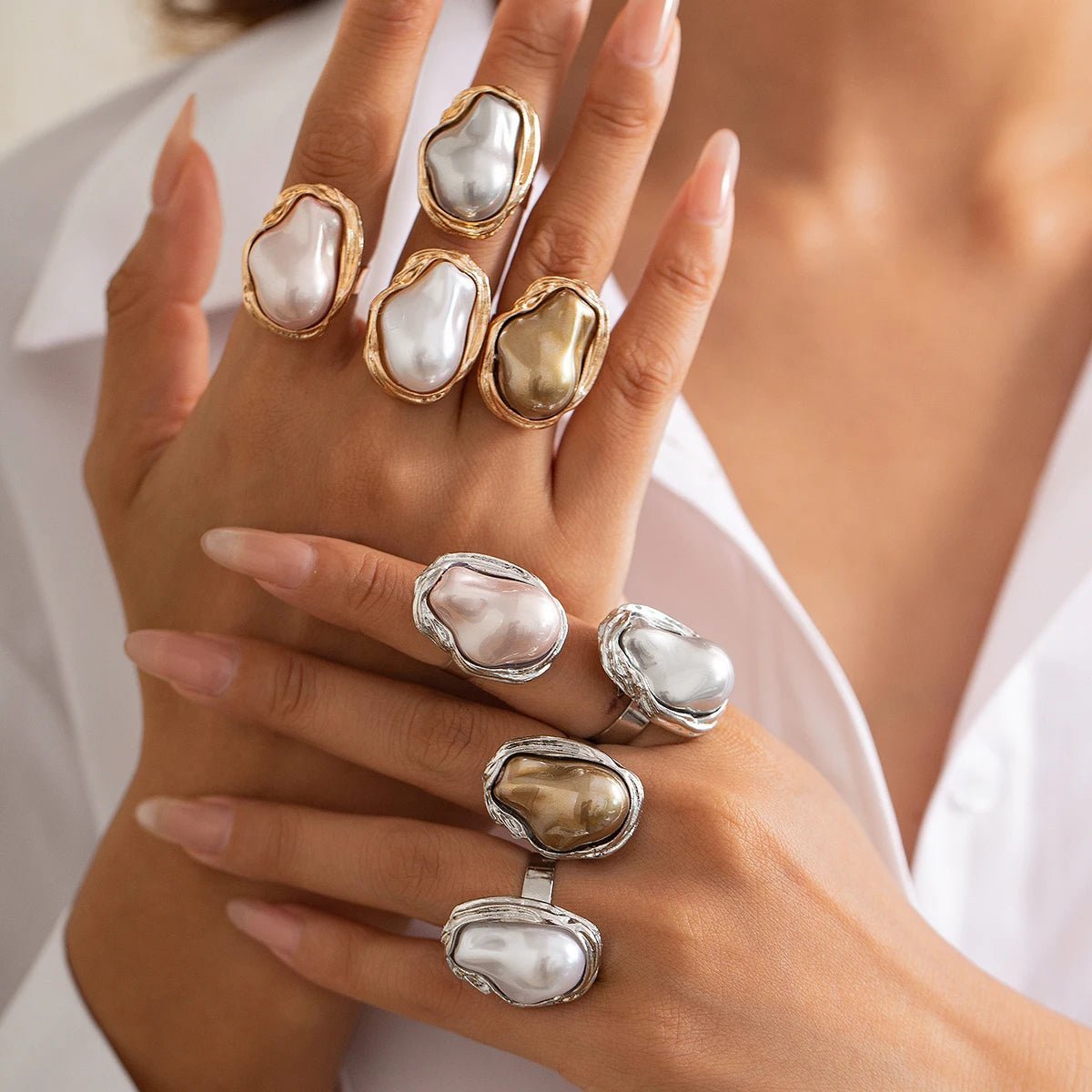 ZEYA - Ivy Adjustable Pearl Ring