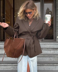 Janelle Brown snørelukket blazer