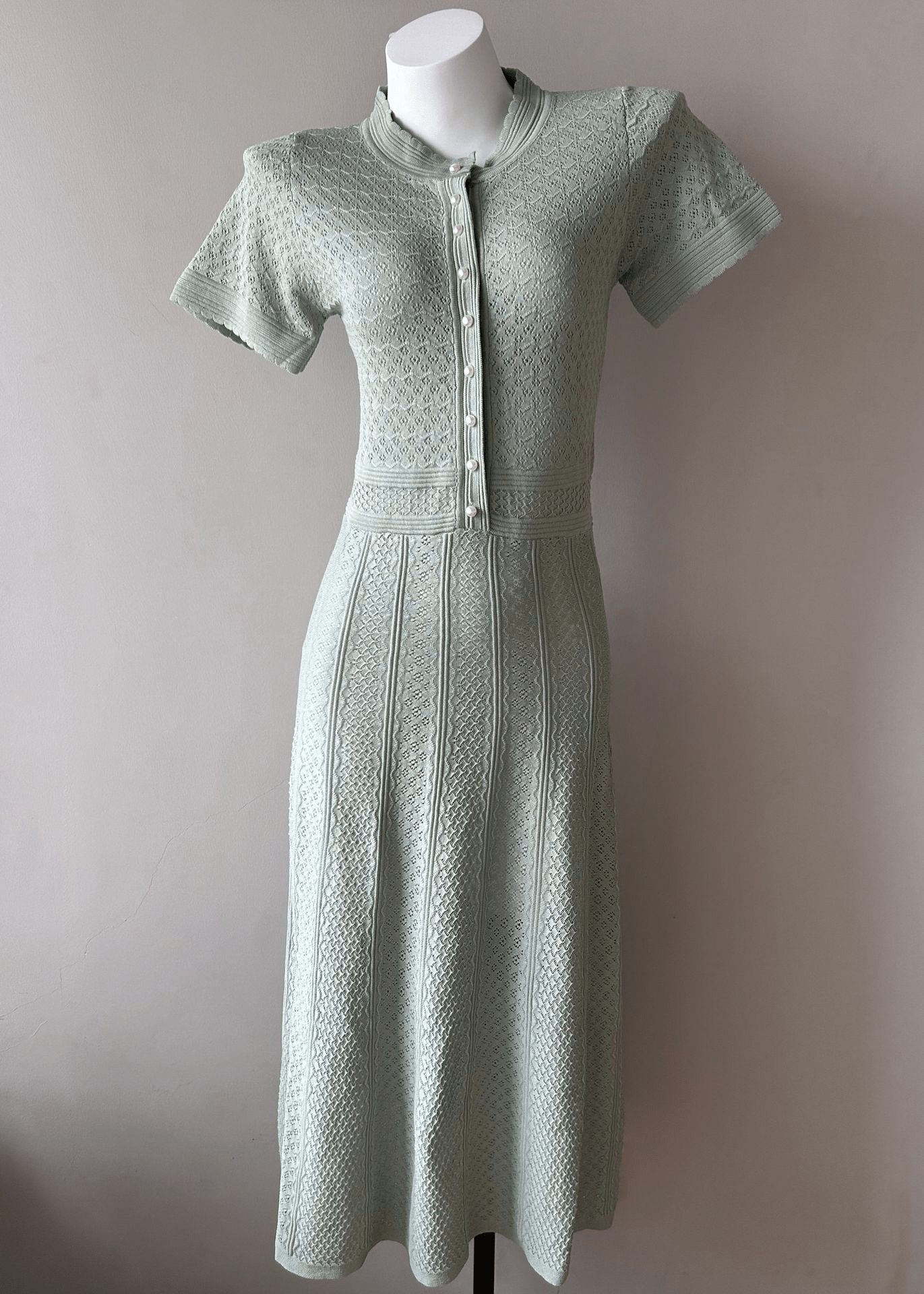 ZEYA - Rebecca Half Button Knitted Midi Dress