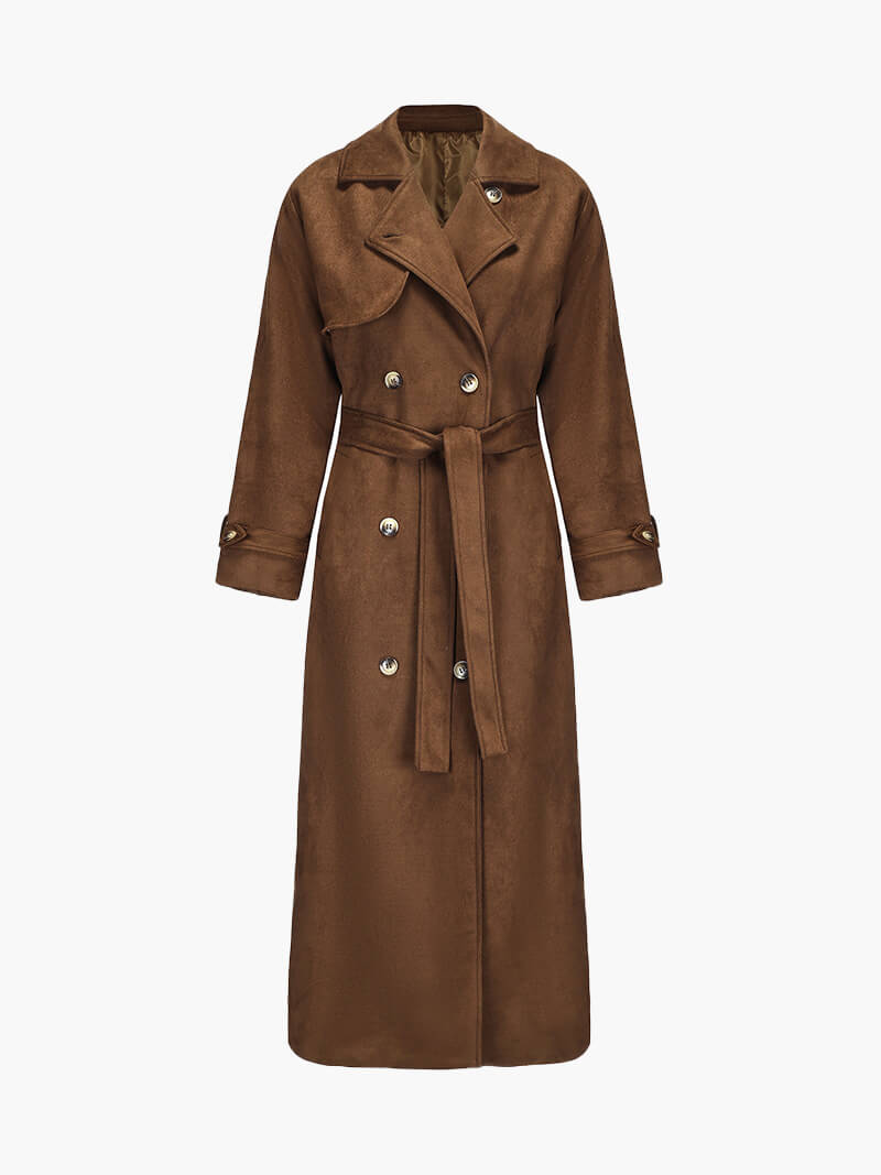 ZEYA - Jenna Faux Suede Trenchcoat