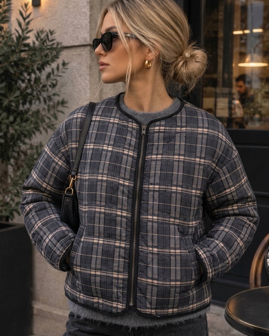 ZEYA - Jessica Plaid Padded Jacket