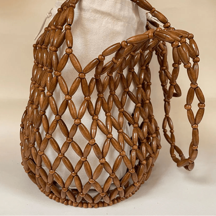 ZEYA - Jessica Woven Beaded Tote Bag