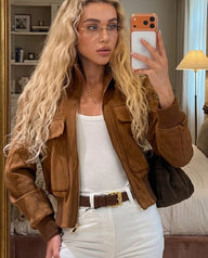 Joanna Cropped Bomber Jakke